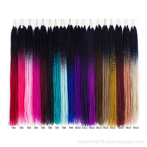 Best Selling High Temperature Fiber Jumbo Braids Wholesale Crochet Braid Hair Solid Color Two Tone Synthetic Braiding Hair